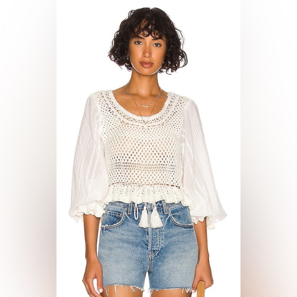 NWT Free People Megan Crochet Top
